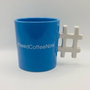#Need Coffee Now Ceramic Coffee Mug 2013 Frankford Candy LLC Hashtag Handle EUC*